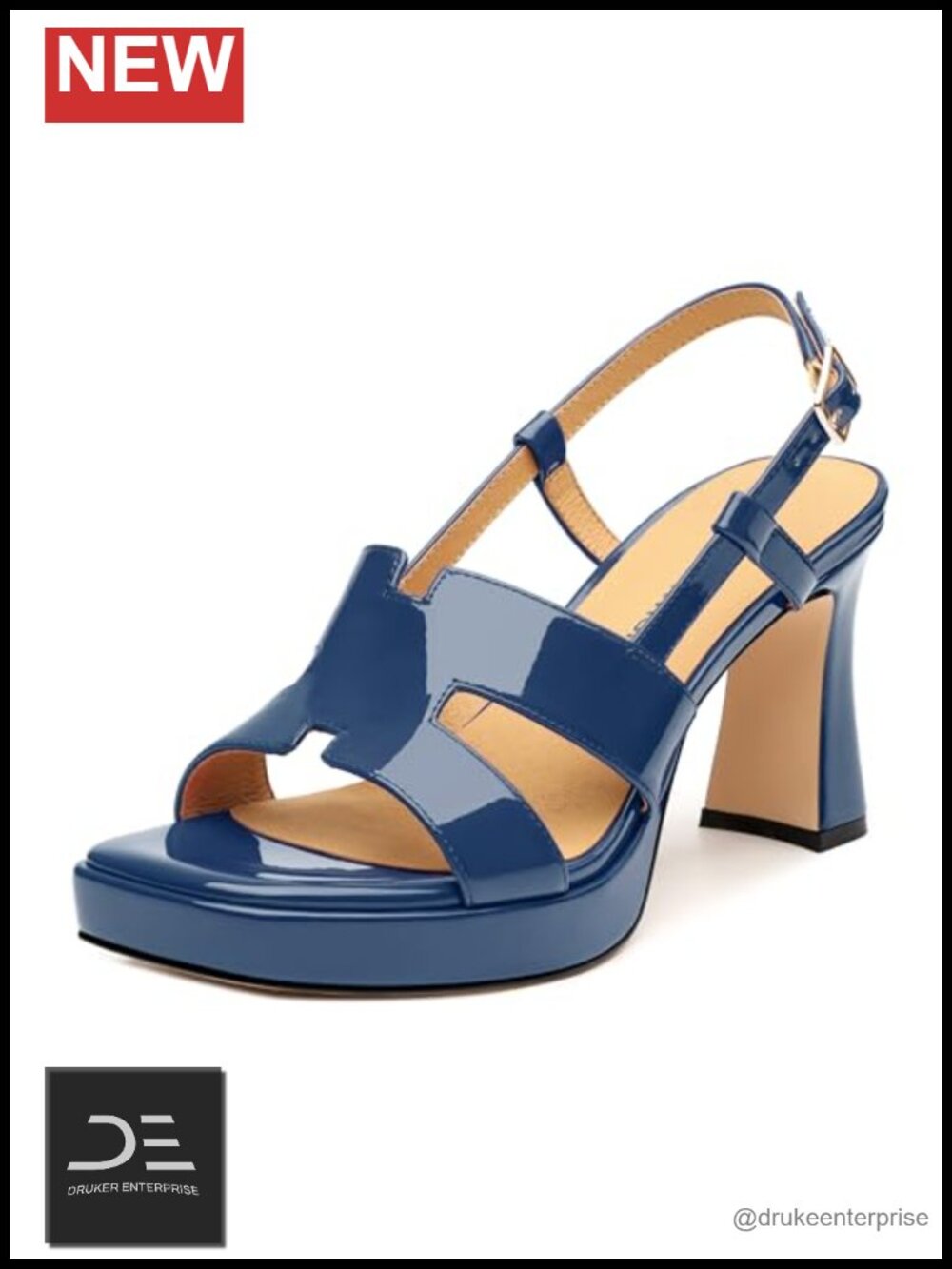 Women's Chunky Block Heel Sandals Square Open Toe Strappy Slingback Dress Pumps